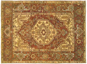 1900s Antique Persian Serapi Oriental Rug-5’0"x6’2"