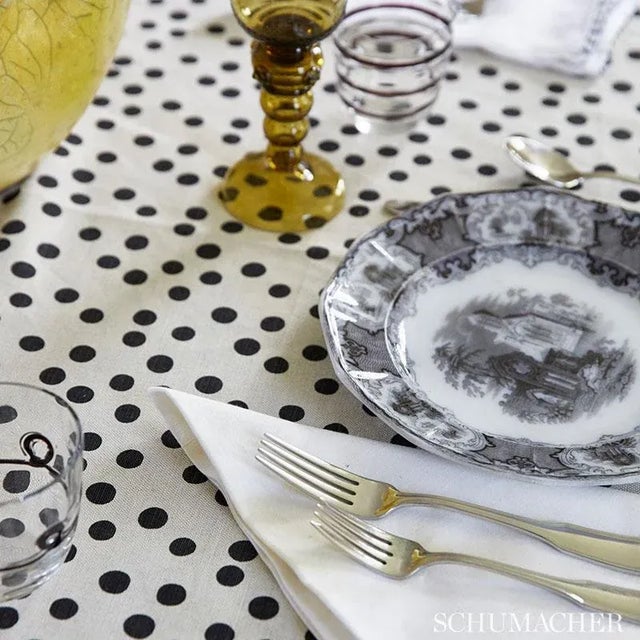 Abstract Sample - Schumacher Roxy Fabric in Black For Sale - Image 3 of 3