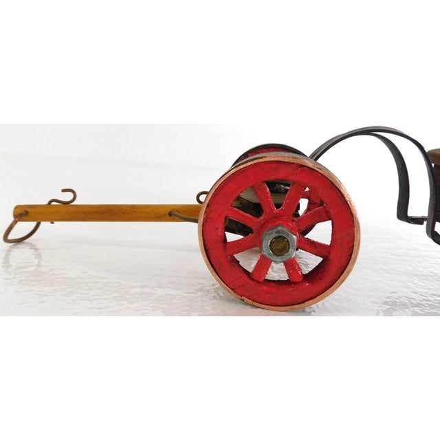 1960s Vintage Handmade Wooden Pump Trolley/Handcar Shot Glass Holder - Set of 5 For Sale - Image 10 of 18