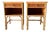 Cane Bedside Tables with Drawer and Enclosed Shelf, Set of 2 For Sale