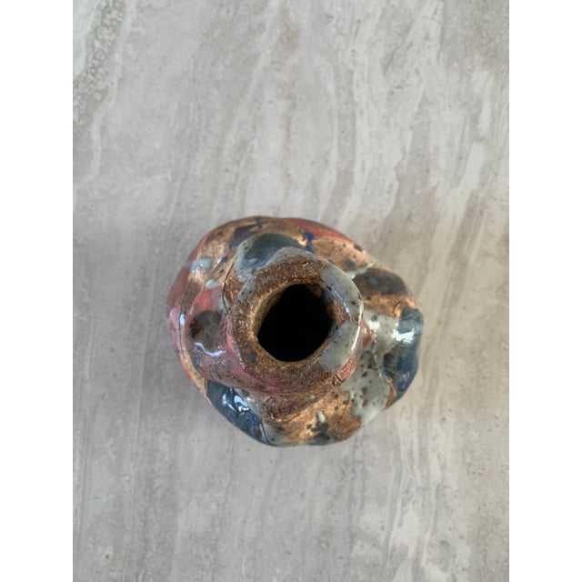 Early 21st Century Vintage Studio Ceramic Abstract Vessel For Sale - Image 5 of 11