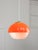 Mid-Century Modern Italian Space Age Orange Acrylic Glass and Brass Pendant Lamp, 1970s For Sale - Image 3 of 16