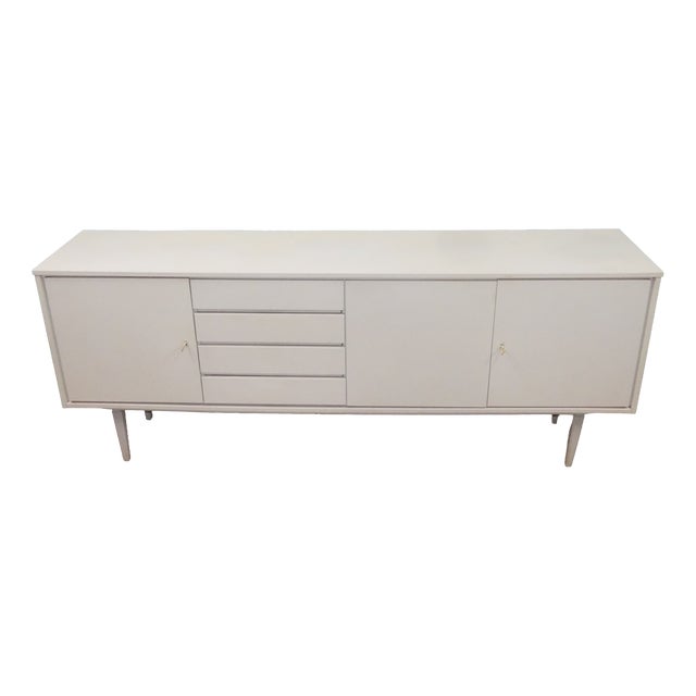 Large Mid-Century Modern White Sideboard in the style of Panton Era, 1970s For Sale