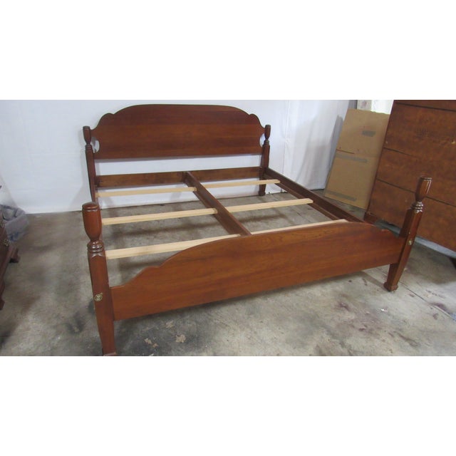 Item: Harden King Bed Details: Signed Harden Great Designer Look/Quality Piece Great Design/Poster Bed Cherry...