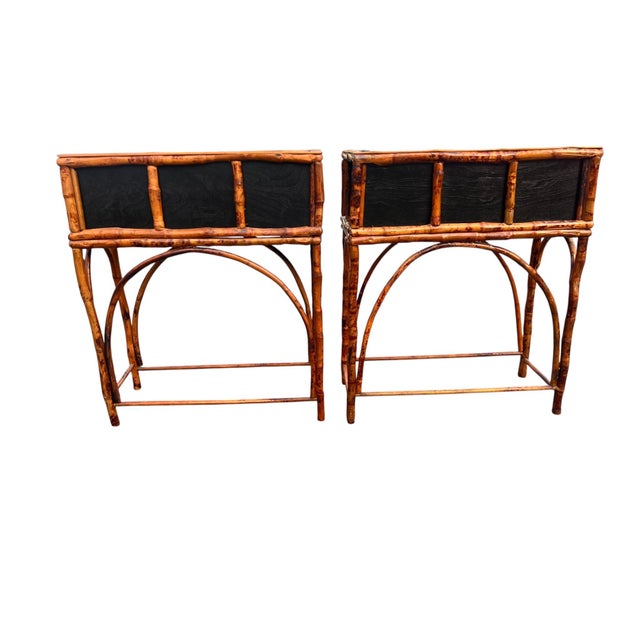 Late 20th Century Pair Rattan Planters For Sale - Image 9 of 18