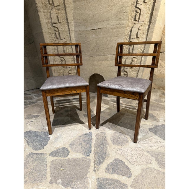 Oak Side Chairs After Paul Laszlo Glenn of Calif Restored Mid-Century Modern For Sale - Image 13 of 14