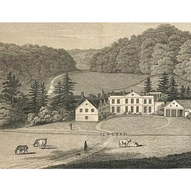 1818 Steel Engraved Illustration "Wotton in Surrey, the Seat of John Evelyn Esq." For Sale In Washington DC - Image 6 of 7