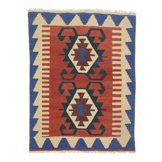 Vintage Persian Shiraz Kilim Rug - 02'11 X 03'09 For Sale