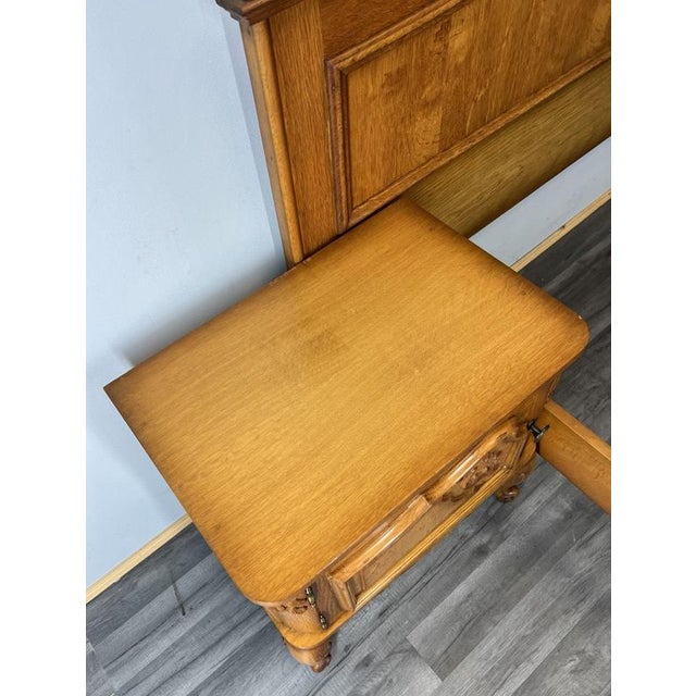 Vintage French Louis XVI Double Bed Frame with Bedside Tables For Sale - Image 12 of 15