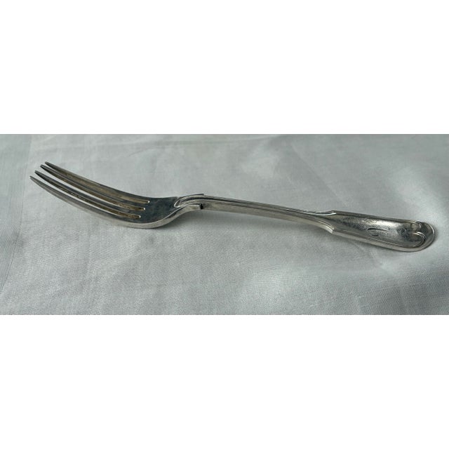 Late 19th Century Late 19th Century Heavy Antique French 950 Sterling Silver Dinner Forks - Set of 6 For Sale - Image 5 of 10
