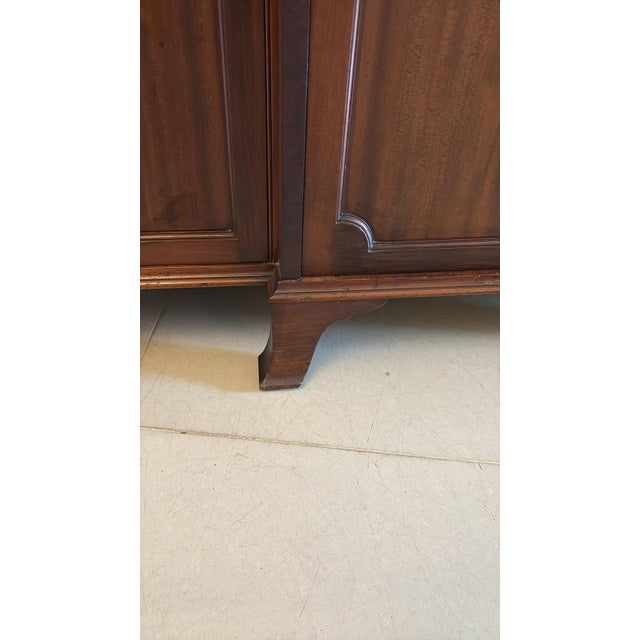 Antique Edwardian Mahogany Breakfront Bookcase, 1900s For Sale - Image 9 of 10