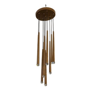 Jonathan Browning Studios Style Ten-Light Pendant Chandelier For Sale