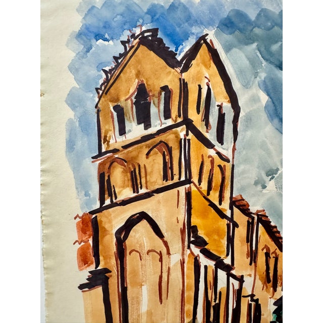 Original watercolor on paper by Henry Emil Salloch, also known as Heinz Emil Salloch, the German-born American artist and...