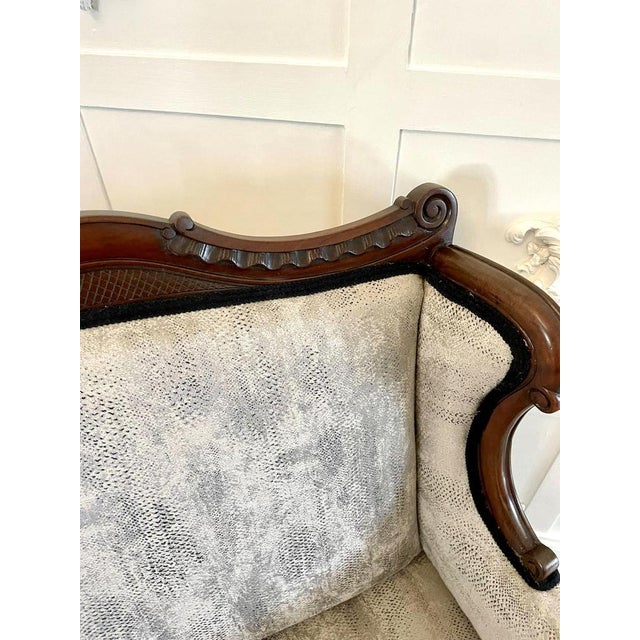 Antique Victorian Carved Mahogany Sofa, 1880s For Sale - Image 9 of 15