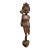 Large 18.5" Mid-Century Two-Tone Macassar Ebony Balinese Offering Maiden Sculpture For Sale