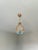 Vintage French Empire Brass & Crystal Pendant Light With Aqua Blue Drops - Restored For Sale - Image 9 of 17