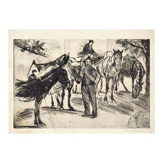 Il Barocciaio - Original Etching and Drypoint by A. Checchi - 1939 1939 For Sale