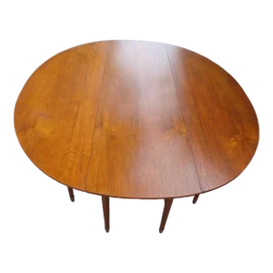 Mid Century Modern Oval Drop Leaf Gateleg Dining Table