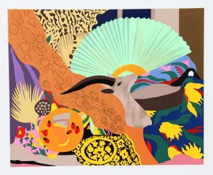 1980s Hunt Slonem, "Ebu", Pop Art Screenprint