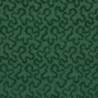 Sample - Schumacher Vermicelli Velvet Fabric in Emerald For Sale