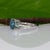 Metal 5.4Ct Blue Zircon Ring With Natural Diamond Accents: Solid 14k Gold, Size 6.75 For Sale - Image 7 of 10