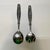 Metal Vintage Konge Tinn Hardanger Sylvplett Norwegian Pewter Serving Utensils Salad Spoon and Fork Set For Sale - Image 7 of 12