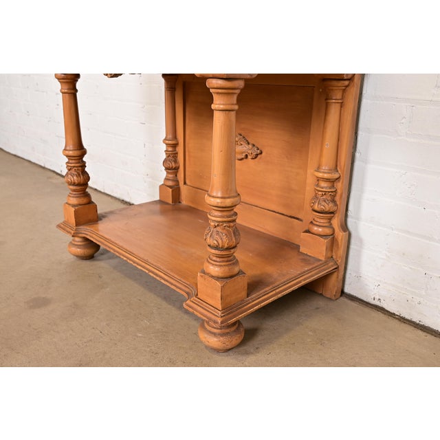 Antique Renaissance Revival Carved Oak Cupboard or Bar Cabinet, Circa 1920s For Sale In South Bend - Image 6 of 9