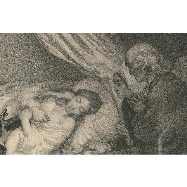 Paper Maurin, La Mort de Laurence from Lamartine's Jocelyn, 1840, Lithograph For Sale - Image 7 of 11