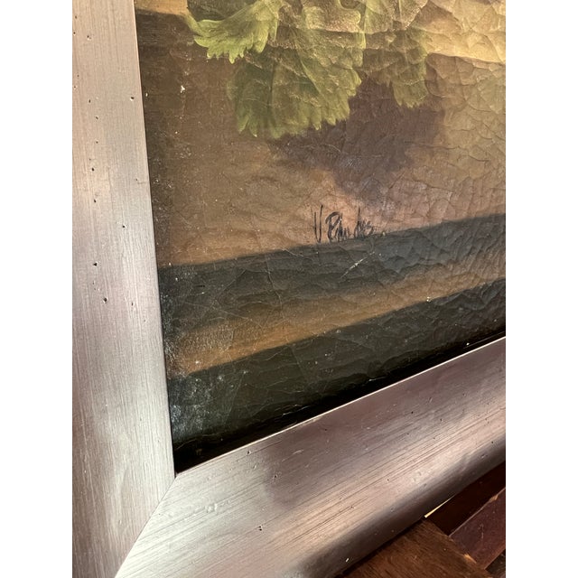 1980s Large Signed Dutch Master-Inspired Floral Still Life Oil Painting on Canvas, Framed For Sale - Image 11 of 18