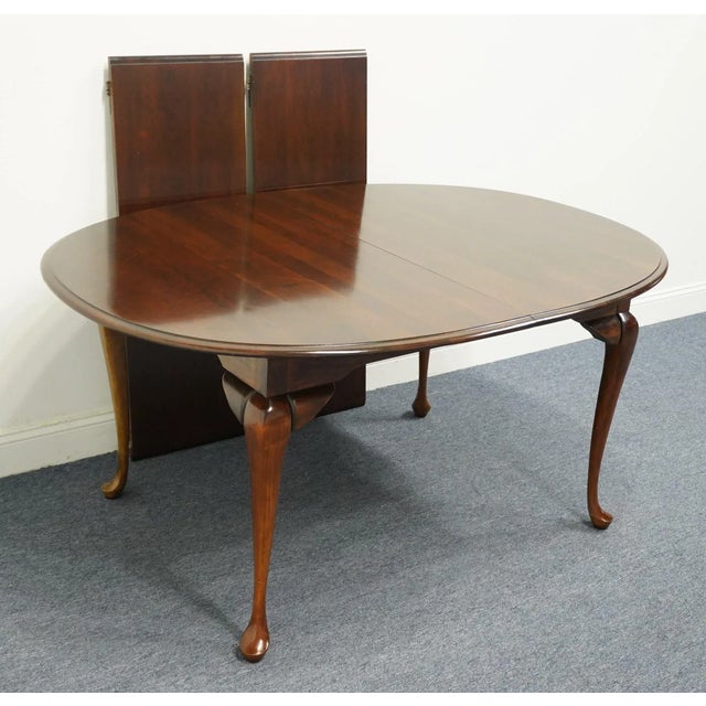 CRESENT FURNITURE Solid Cherry Traditional Style 90" Oval Dining Table 29" High 60.5" Wide 44" Deep 2 Leaves; 15" Wide...