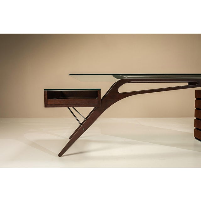 Cavour Desk by Carlo Mollino for Zanotta, Italy, 1949 For Sale - Image 6 of 15