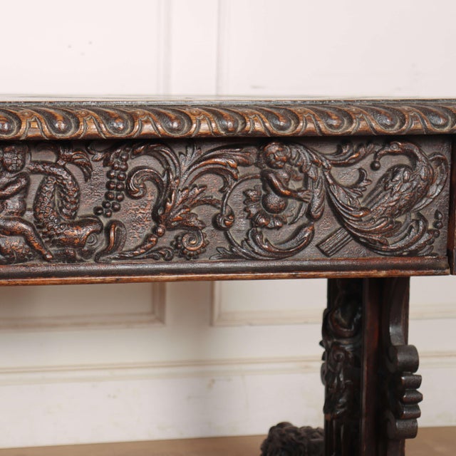 English Oak Centre Table For Sale - Image 10 of 18