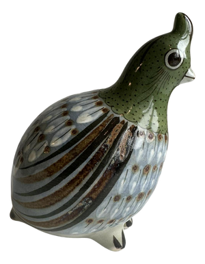 Ceramic Quail Figurine from El Palomar, Tonala, 1970s