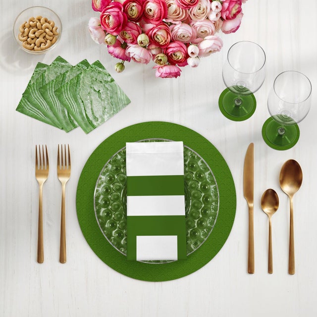 Embracing a minimalist aesthetic through its solid color pattern, this Solid Round Cane Placemat celebrates the beauty of...