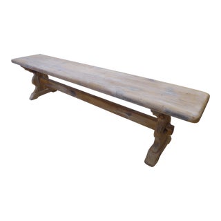Vintage Rustic Scandinavian Bench For Sale