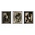 Set of 3 - Contemporary Picasso Stylized Female Heads - Black and White Gallery Wall of Photographs Installation, Framed For Sale