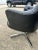Black 1950s Tufted Black Leather Swivel Chair for Davis Furniture For Sale - Image 8 of 17