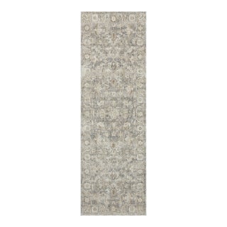 Amber Lewis x Loloi Honora Slate / Beige 2'-7" x 10'-0" Runner Rug For Sale