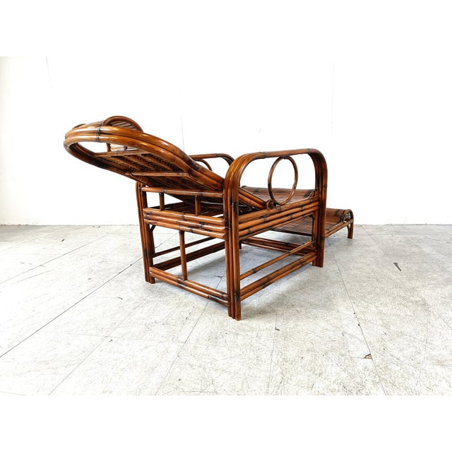 Mid-Century Modern Garden Chair in Rattan and Bamboo, 1950s For Sale - Image 9 of 18