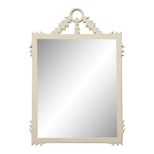 Fleur Home Garden District Lafitte Rectangle Mirror in Delaware Putty, 29x51 For Sale