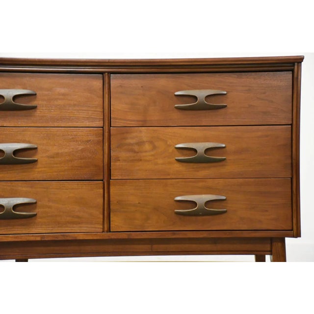 Walnut Long Dresser by Bassett For Sale In Boston - Image 6 of 11