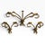 Hollywood Regency Striking Vintage Set of Three Hollywood Regency Wall Shelves Featuring Sculptural Gilt-Tone Metal Ropework and Clear Glass Shelves For Sale - Image 3 of 4