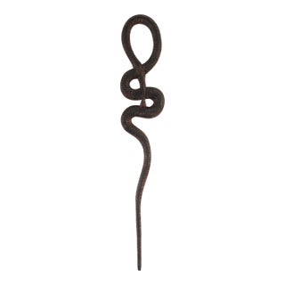 Handcarved Folk Art Wood Snake for Your Wall For Sale