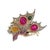 Bochic “Orient” Multi Fancy Sapphire & Ruby Brooch Set In 18K Gold & Silver For Sale - Image 10 of 12