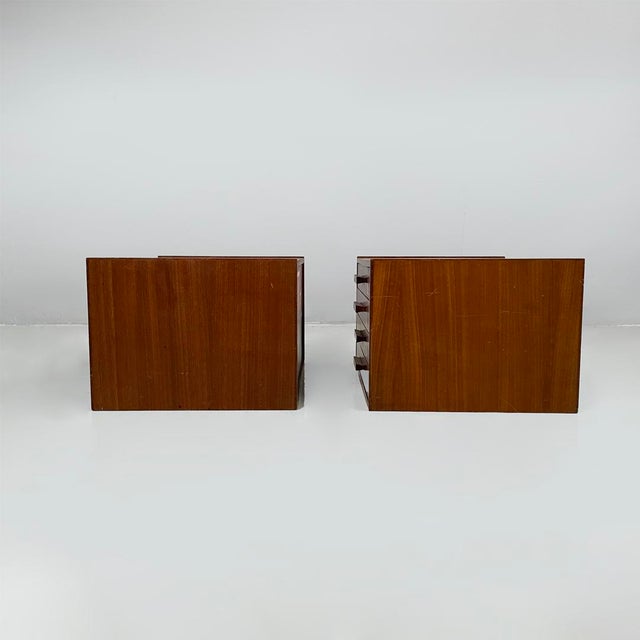 1960s Mid-Century Modern Italian Sewing Chests in Wood from Seta Faro, 1960s, Set of 2 For Sale - Image 5 of 14