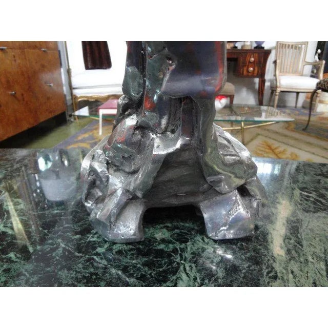 Metal 1970's Vintage Gary Brandt Signed Abstract Brutalist Sculpture For Sale - Image 7 of 13