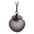 Vintage Glass Heart Shade With Brass Hanging Fixture For Sale