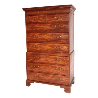 American Chippendale Mahogany Chest on Chest For Sale