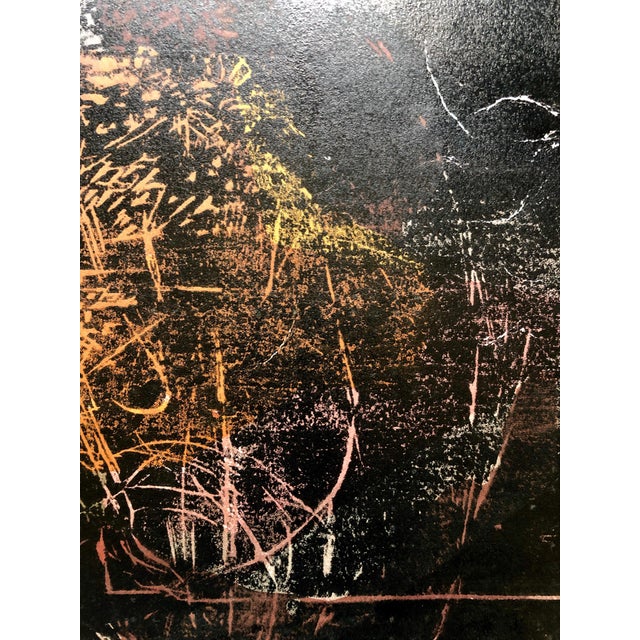 Sculpture Materials Oscar Murillo, Latin American Figurative Abstract Expressionist Mixed Media Monoprint Painting For Sale - Image 7 of 11