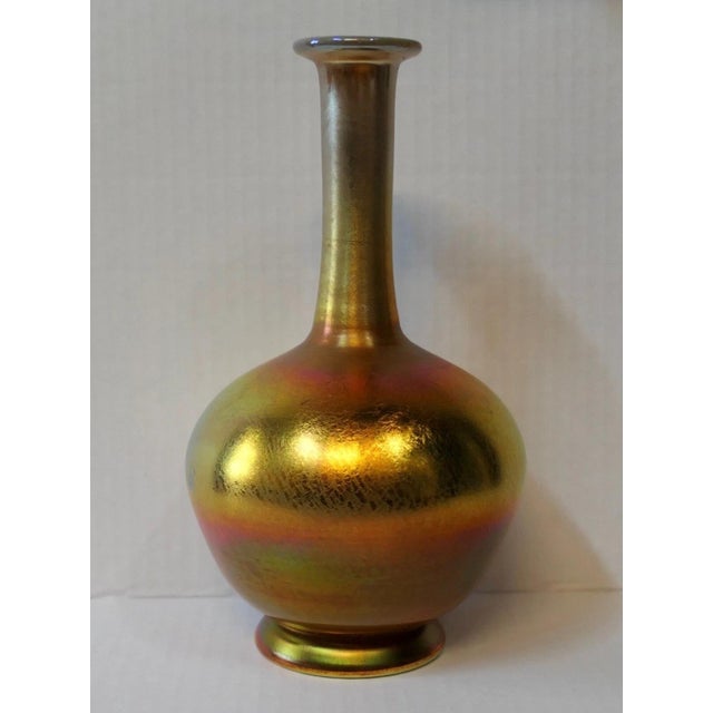 Art Nouveau Early 20th Century Tiffany Studios Favrile Art Glass Vase For Sale - Image 3 of 6